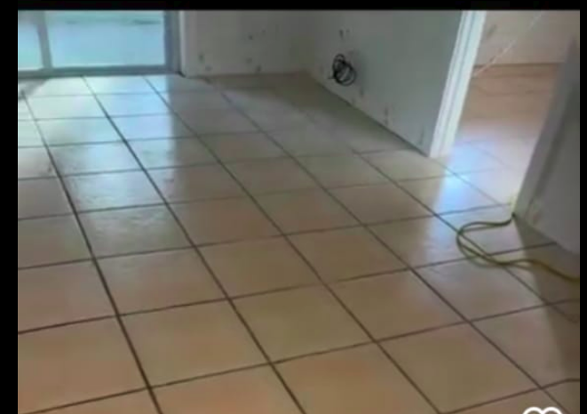 Dining room Floor Restoration Before